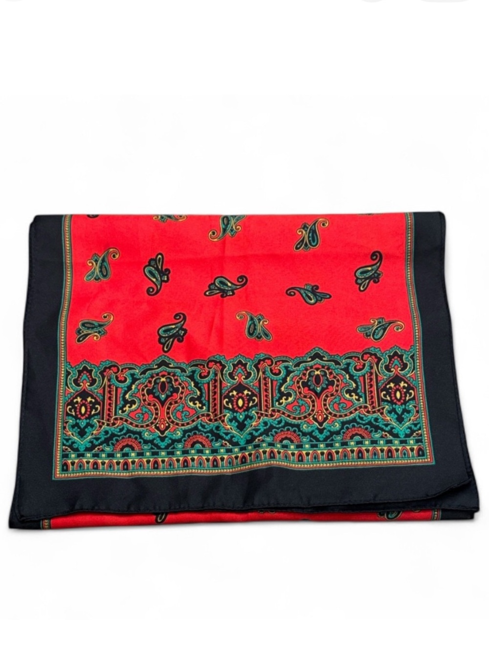 VINTAGE Paisley Scarf 56”x12”